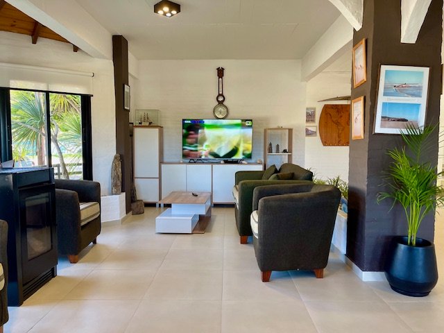 Lobby del apart hotel en Costa del Este